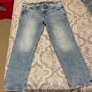 Express Men's Light Blue Straight Jeans